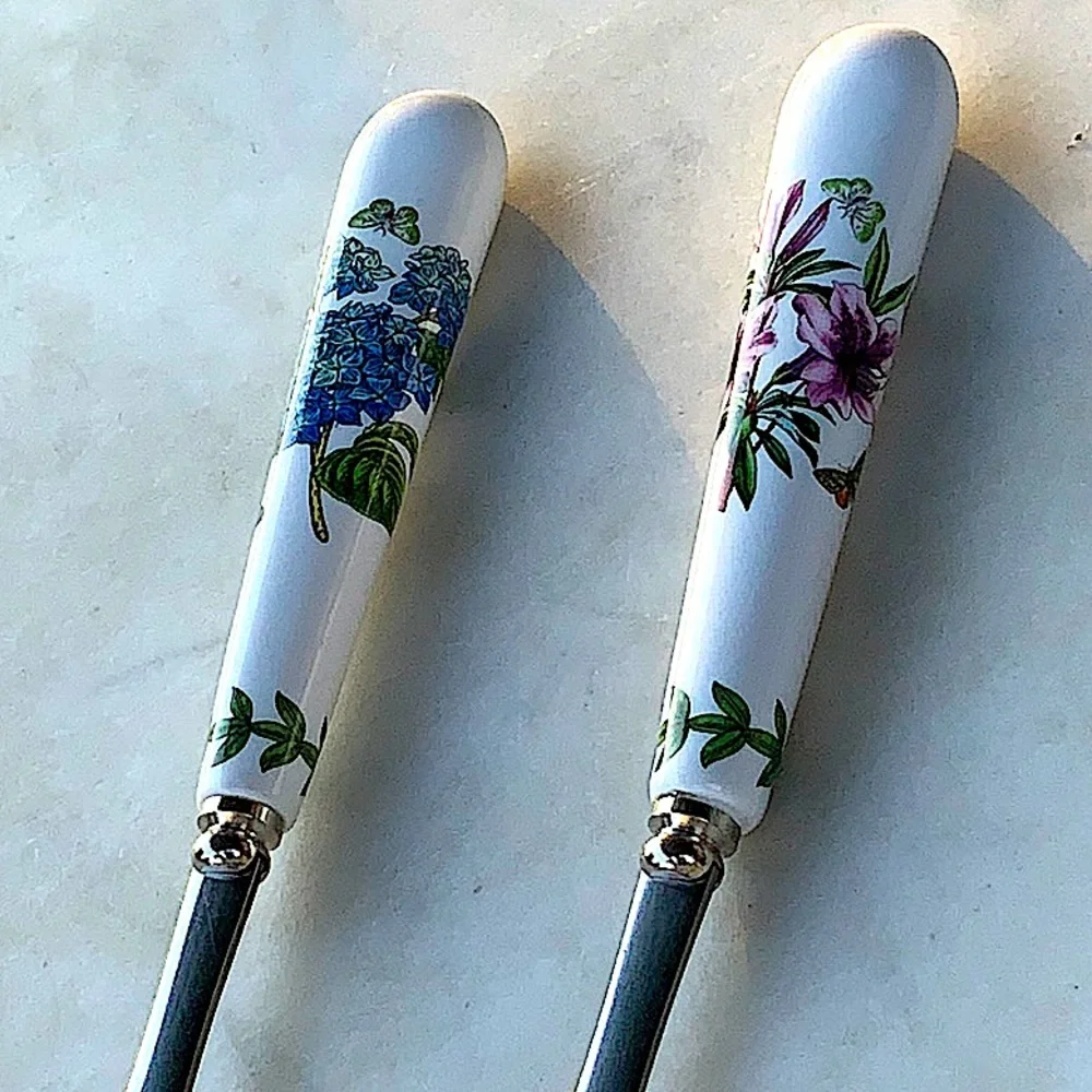 PORTMEIRION BOTANIC GARDENS SALAD SERVERS SET OF 2